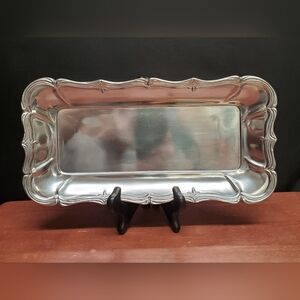 Arthur Court Aluminum Scalloped Rectangle Bread Serving Tray